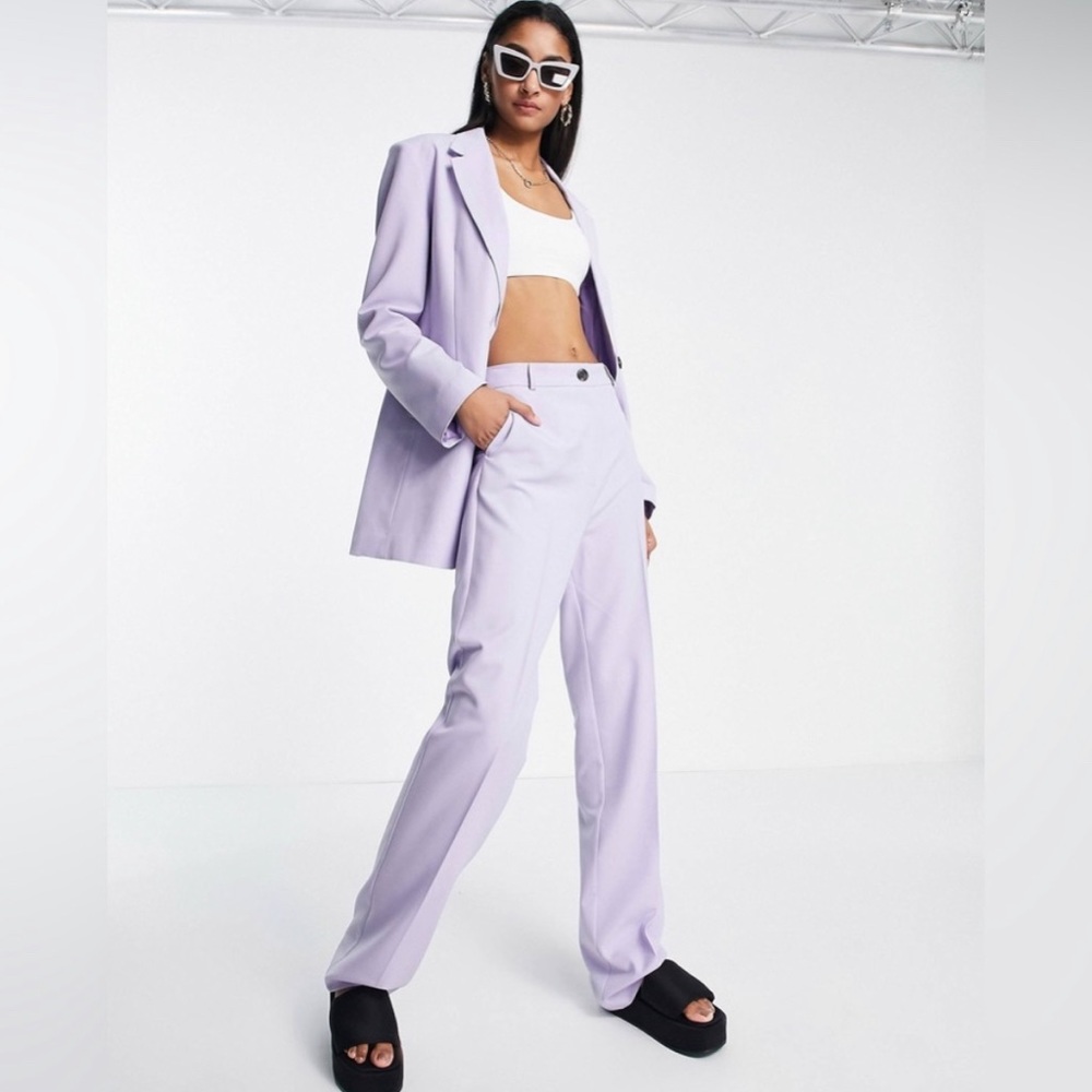NWT ASOS Designs ‘Suit Yourself’ lilac pant suit, size 10